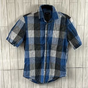 Alfani Short Sleeve Button Down Shirt